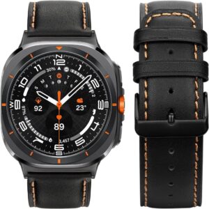 Samsung Watch 8 Leather Strap – Slim & Durable Leather Replacement Band, Compatible with Galaxy Watch 8 (2025) and All Previous Samsung Smartwatch Models