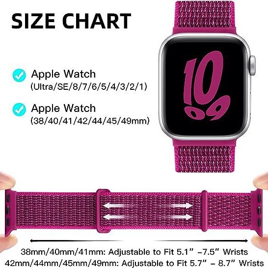 Nylon Sport Loop Band – Lightweight Breathable Velcro Strap, One-Size Woven Nylon with Secure Hook and Loop Design for Running, Gym & Daily Wear