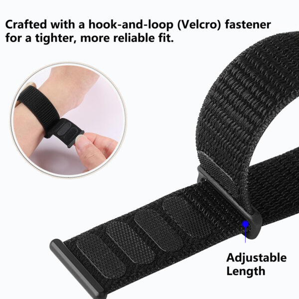 Nylon Sport Loop Band – Lightweight Breathable Velcro Strap, One-Size Woven Nylon with Secure Hook and Loop Design for Running, Gym & Daily Wear